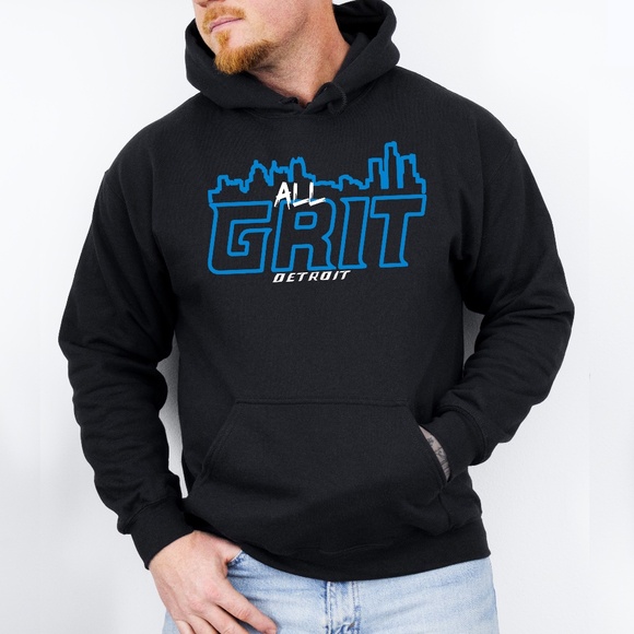 ALL GRIT, Detroit Lions themed Hoodie - Picture 1 of 2